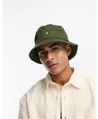 Fenton mini logo bucket hat in khaki-Green