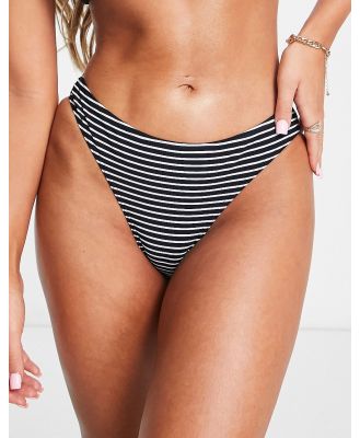 Figleaves brazilian bikini bottoms in black stripe