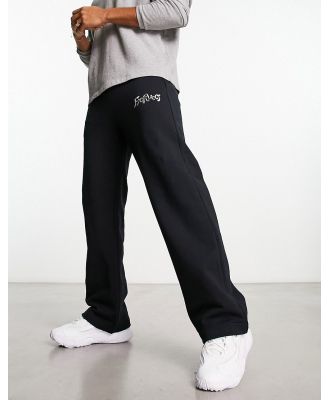 Fiorucci straight leg trackies with chrome logo in black