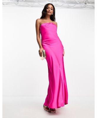Forever New asymmetrical chain detail maxi dress in pink