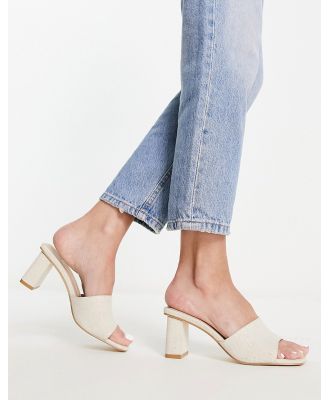 Forever New natural block heeled mules in beige-Neutral