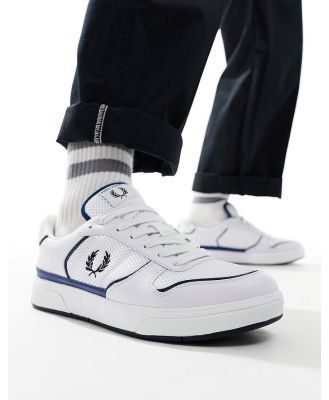Fred Perry B300 leather mesh sneakers in white