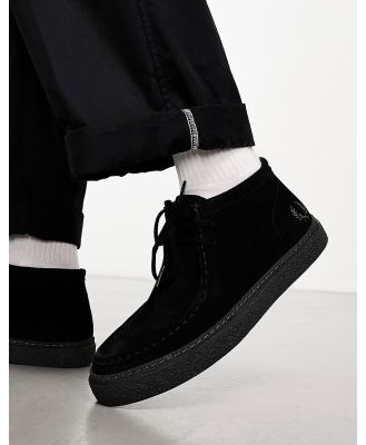 Fred Perry Dawson mid suede boots in black