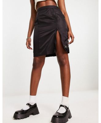 Fred Perry x Amy Winehouse zip detail skirt in black