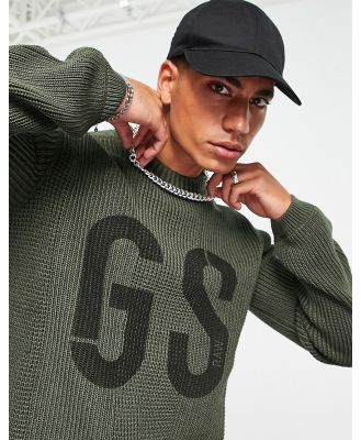 G-Star jumper with large logo-Green