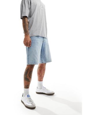 G-Star loose denim shorts in lightwash blue