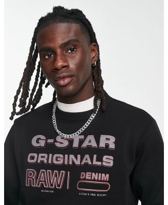 G-Star Originals stamp sweatshirt with front graphics in black