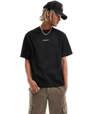 G-Star oversized t-shirt in black with centre logo print