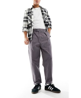 G-Star pleated chino relaxed fit pants in grey