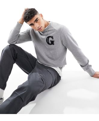 GANT applique G logo sweatshirt in grey marl