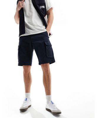 GANT relaxed fit twill cargo shorts in navy