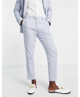 Gianni Feraud skinny cropped suit pants in light blue