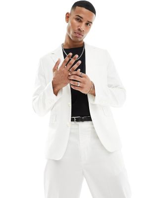 Gianni Feraud white single breasted suit jacket