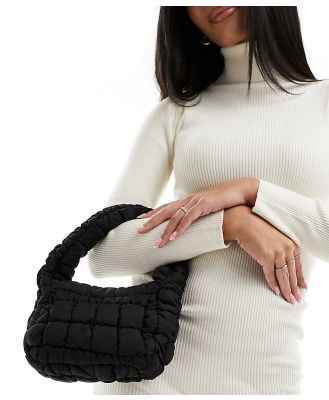 Glamorous padded grab bag in black nylon