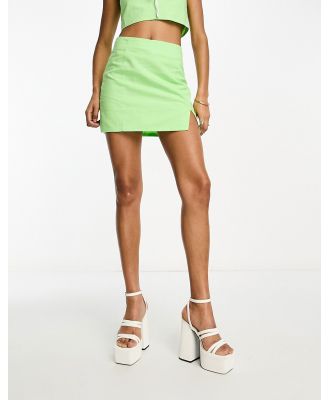 Glamorous poplin a-line mini skirt in paradise green (part of a set)