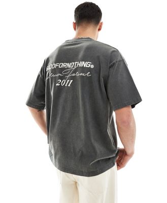 Good For Nothing forever t-shirt in taupe-Grey