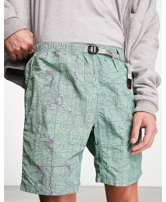 Gramicci nylon alpine packable shorts in green