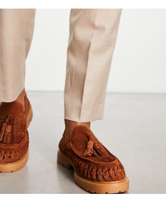 H by Hudson Exclusive Byford loafers in tan suede-Brown