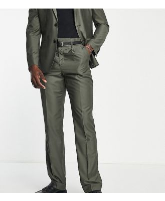 Harry Brown Tall loose fit bamboo suit pants-Green