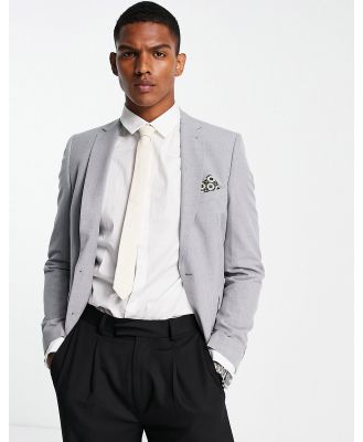 Harry Brown wedding slim suit jacket in grey
