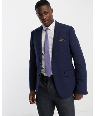 Harry Brown Wedding wool mix slim fit suit jacket in navy