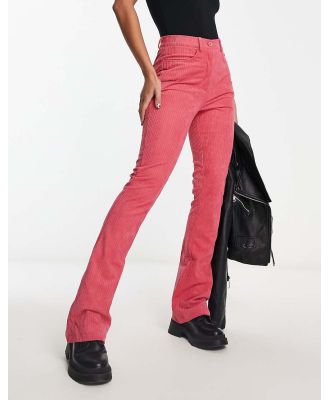 Heartbreak fit and flare cord pants in pink