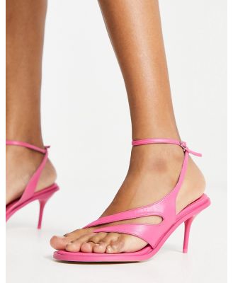 Heartbreak strappy colour drench sandals in pink