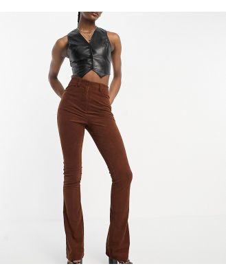 Heartbreak Tall fit and flare cord pants in chocolate brown