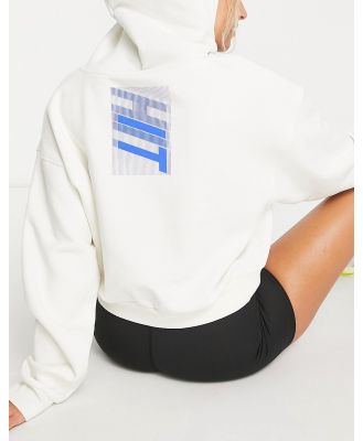 HIIT oversized hoodie with back graphic-White