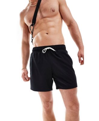 Hollister 5inch swim shorts in black