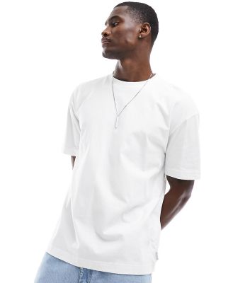 Hollister boxy fit heavyweight t-shirt in white