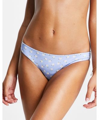 Hollister co-ord bikini bottoms in blue ditsy print
