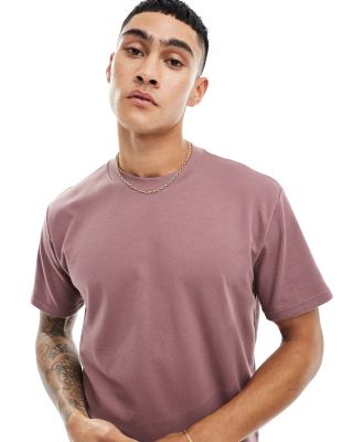 Hollister relaxed fit cooling t-shirt in rose taupe-Purple