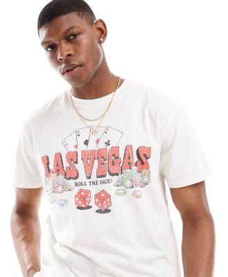 Hollister relaxed fit t-shirt with Montana print in white