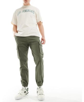 Hollister ripstop cargo trackies in green