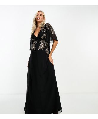 Hope & Ivy Maternity embellished maxi dress in black