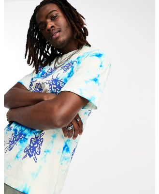 HUF Fly Situation tie dye t-shirt in blue and white