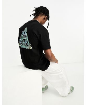 HUF Paid in Full t-shirt in black with chest and back print