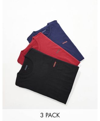 HUGO 3 pack t-shirts in black, red and blue-Multi