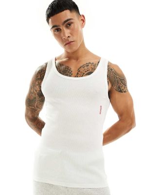 HUGO Bodywear twin pack tank top in white