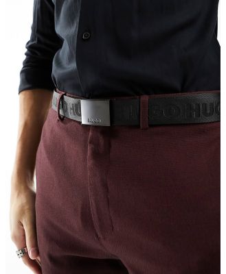 HUGO Garrett woven belt in black