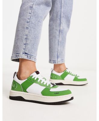 HUGO Kilian Tenn Pume sneakers in white and green