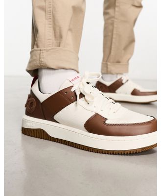HUGO Kilian Tenn sneakers in white and brown