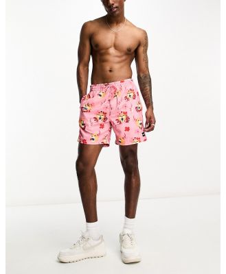Hurley Cannonball Tiger swim shorts in pink