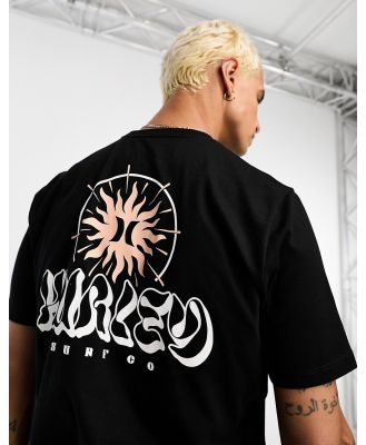 Hurley Cosmic Groove back print t-shirt in black