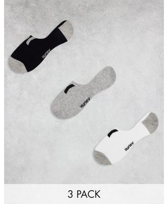 Hurley One and Only 3 pack no show socks in multi