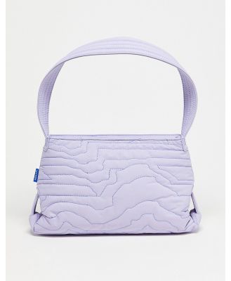 Hvisk Scape faux leather shoulder bag in lilac quilt-Purple