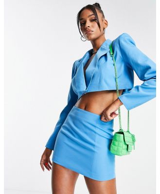 I Saw It First micro mini tailored skirt in blue (part of a set)