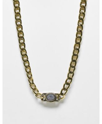 Icon Brand corazon oval composite chain necklace in gold