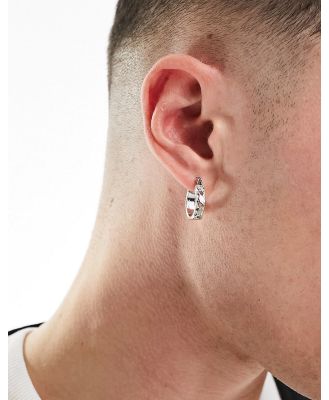 Icon Brand hex hoop earrings in silver